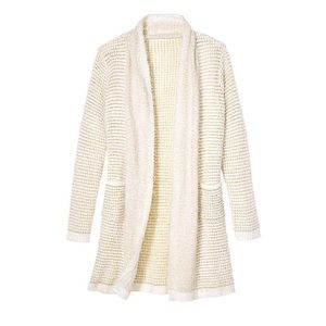 Avon Eyelash duster cream gold  plus size cardigan sz 1X (18-20)